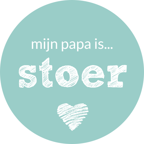 Cuoio slider met tekst Mijn papa is stoer