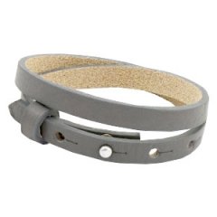 Smalle armband anthracite grey dubbel