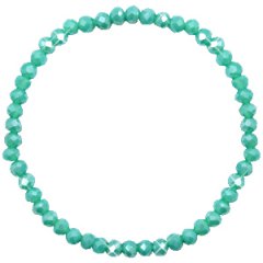 Facetarmband turquoise green 4mm