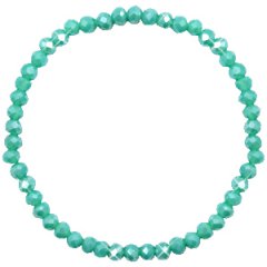 Facetarmband turquoise green 4mm